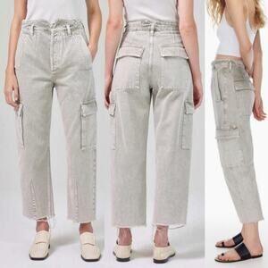 Citizens of Humanity Gema Cargo Jeans in White Sage Size 26